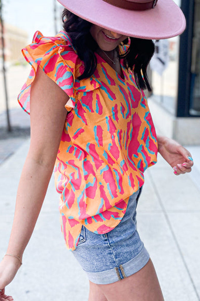 Simply Flutter Sleeve Top